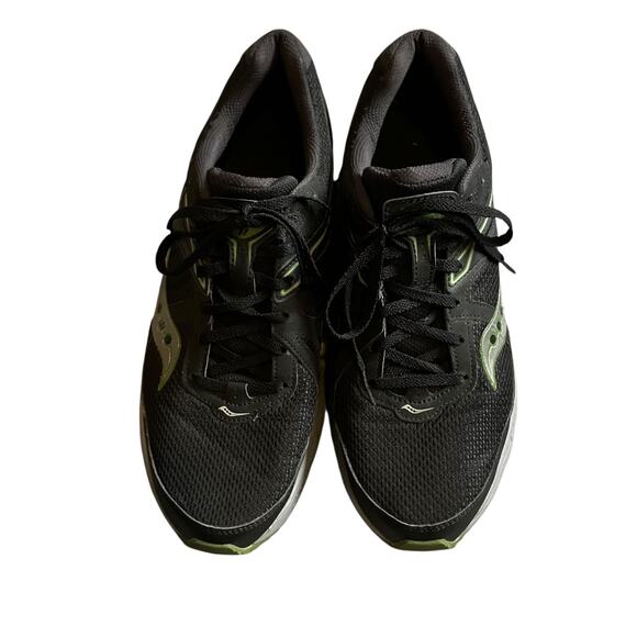 Saucony Cohesion 11 Black Lime Men Size 11.5 Road/Running Sneaker Excellent Used - Picture 1 of 9
